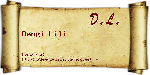 Dengi Lili névjegykártya